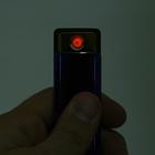 Зажигалка электронная для курения usb, спираль, фонарик, 2.5 х 7.5 см, синяя - Фото 5