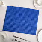 Коврик для сушки посуды Доляна, 30×40 см, микрофибра, цвет синий - Фото 1