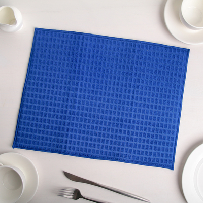 Коврик для сушки посуды Доляна, 30×40 см, микрофибра, цвет синий