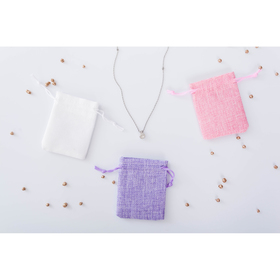 Холщовый мешочек для украшений, подарков и трав, текстиль «Эко», белый, 7?9 см (комплект 10 шт)