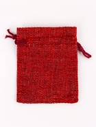 Холщовый мешочек для украшений, подарков и трав, текстиль «Эко» красный, 7×9 см - фото 57921213