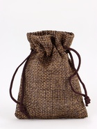 Холщовый мешочек для украшений, подарков и трав, текстиль «Эко» чёрный, 7?9 см (комплект 10 шт) - фото 58075207