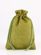 Мешочек подарочный из холщи, зелёный, 10 х 14 см (10 шт) - фото 809209219