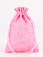 Холщовый мешочек для украшений, подарков и трав, текстиль «Эко», розовый, 10?14 см (комплект 10 шт) - фото 58075215
