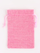 Холщовый мешочек для украшений, подарков и трав, текстиль «Эко», розовый, 10?14 см (комплект 10 шт) - фото 57921247