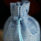 Мешочек подарочный из холщи, голубой, 10 х 14 см - Фото 2
