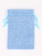 Холщовый мешочек для украшений, подарков и трав, текстиль «Эко», голубой, 10×14 см - фото 57921257