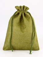 Холщовый мешочек для украшений, подарков и трав, текстиль «Эко», зелёный, 13×18 см - Фото 2