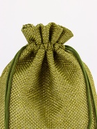 Холщовый мешочек для украшений, подарков и трав, текстиль «Эко», зелёный, 13×18 см - Фото 3