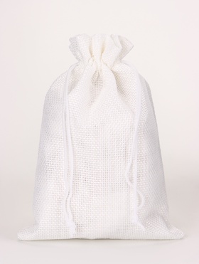 Холщовый мешочек для украшений, подарков и трав, текстиль «Эко», белый, 13?18 см (комплект 5 шт)