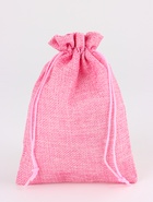 Холщовый мешочек для украшений, подарков и трав, текстиль «Эко», розовый, 13×18 см - Фото 2