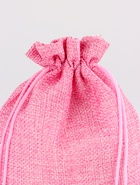 Холщовый мешочек для украшений, подарков и трав, текстиль «Эко», розовый, 13×18 см - Фото 3