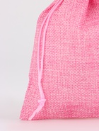 Холщовый мешочек для украшений, подарков и трав, текстиль «Эко», розовый, 13×18 см - Фото 4