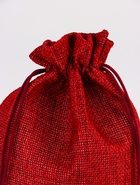 Холщовый мешочек для украшений, подарков и трав, текстиль «Эко», красный, 13×18 см - Фото 3