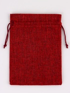 Холщовый мешочек для украшений, подарков и трав, текстиль «Эко», красный, 13×18 см - Фото 5