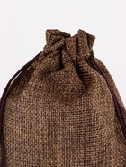 Холщовый мешочек для украшений, подарков и трав, текстиль «Эко», коричневый, 13×18 см - Фото 3