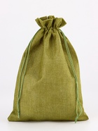 Холщовый мешочек для украшений, подарков и трав, текстиль «Эко», зелёный, 20?28 см (комплект 5 шт) - фото 58075246