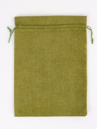 Холщовый мешочек для украшений, подарков и трав, текстиль «Эко», зелёный, 20?28 см (комплект 5 шт) - фото 57921349