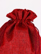 Холщовый мешочек для украшений, подарков и трав, текстиль «Эко», красный, 20?28 см (комплект 5 шт) - фото 57921352