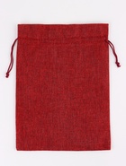 Холщовый мешочек для украшений, подарков и трав, текстиль «Эко», красный, 20?28 см (комплект 5 шт) - фото 57921355