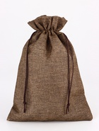 Холщовый мешочек для украшений, подарков и трав, текстиль «Эко», коричневый, 20×28 см - Фото 2
