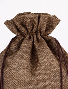 Холщовый мешочек для украшений, подарков и трав, текстиль «Эко», коричневый, 20×28 см - Фото 3