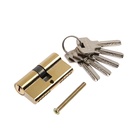 Цилиндровый механизм, 60 мм, перфор. ключ, 5 ключей, цвет золото - Фото 2