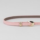 Ремень женский, пряжка и хомут золото, ширина - 0,8 см, цвет розовый - Фото 2