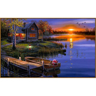 Алмазная мозаика «Дом возле озера», 39 цветов - фото 108347848