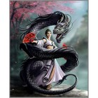 Алмазная мозаика «Девушка с драконом», 51 цвет - фото 108347863