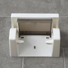 Держатель для туалетной бумаги с полочкой, 18×11,5×12 см, цвет белый - фото 210023