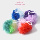 Мочалка для тела Доляна, 10×10×9 см, двухцветная, 40 г, цвет МИКС - Фото 2