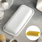 Форма силиконовая для муссовых десертов и выпечки Доляна «Базис», 29,5×14 см, внутренний размер 24,7×9,5 см, цвет белый - Фото 1