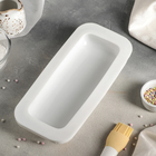 Форма силиконовая для муссовых десертов и выпечки Доляна «Базис», 29,5×14 см, внутренний размер 24,7×9,5 см, цвет белый - Фото 3