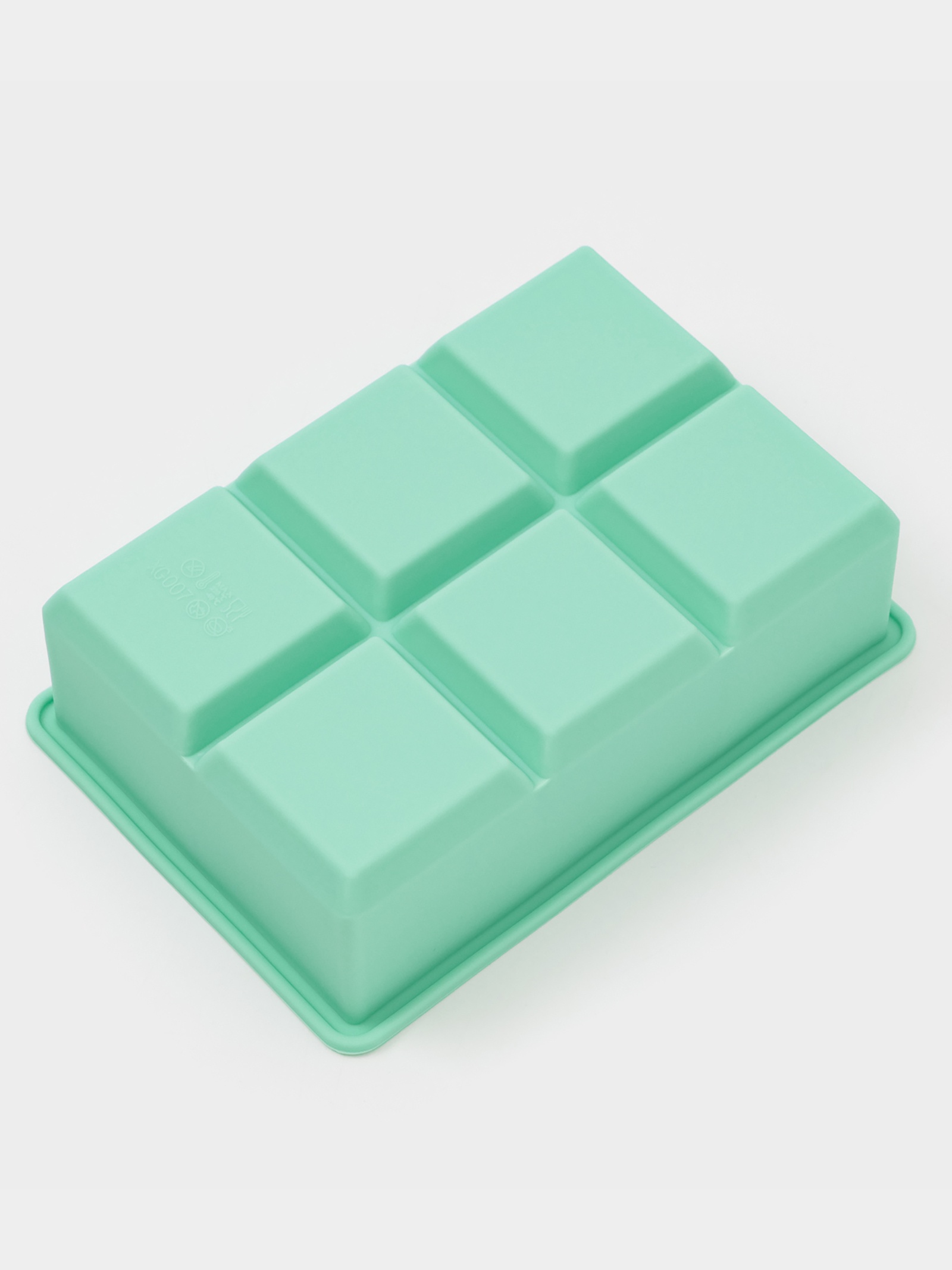 Форма для льда Доляна «Кубик», силикон, 16×11×4.8 см, 6 ячеек (4.6×4.6 см), бирюзовая Форма для льда Доляна «Кубик», силикон, 16×11×4.8 см, 6 ячеек (4.6×4.6 см), бирюзовая