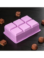 Форма для льда Доляна «Кубик», силикон, 16×11×4.8 см, 6 ячеек (4.6×4.6 см), бирюзовая - Фото 11