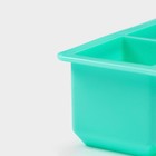 Форма для льда Доляна «Кубик», силикон, 16,5×11,5×5 см, 6 ячеек (5×5 см), цвет бирюзовый - Фото 6