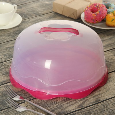 Тортовница, d=28 см, цвет МИКС