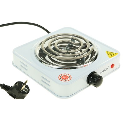 УЦЕНКА Плитка электрическая LuazON LHP-001, 1 конфорка, 1000 Вт, нагреватель спираль, белая