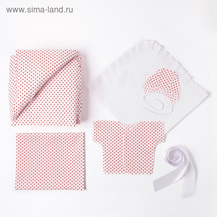 Комплект на выписку для девочки (7 предметов), цвет розовый 1503Пд_М - Фото 1
