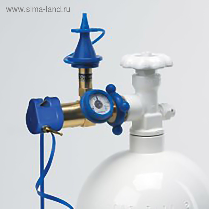 Классическая насадка для баллона с измерителем давления, с клапаном плавного нажатия - Фото 1