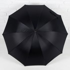 Зонт - трость полуавтоматический «Однотонный», 10 спиц, R = 51 см, цвет чёрный - Фото 2