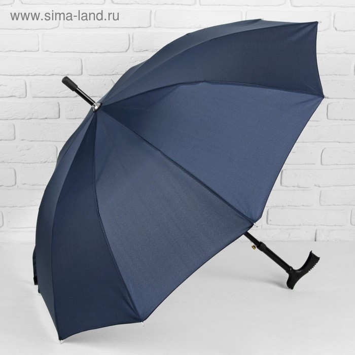 Зонт полуавтоматический «Однотонный», 10 спиц, R = 51 см, цвет синий