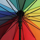 Зонт - трость полуавтоматический «Радужный день», 16 спиц, R = 59 см, разноцветный - Фото 4