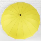 Зонт полуавтоматический «Однотонный», 16 спиц, R = 61 см, цвет жёлтый неоновый - Фото 2