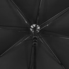 Зонт полуавтоматический «Однотонный», 8 спиц, R = 67 см, цвет чёрный - Фото 3