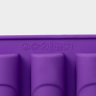 Форма для выпечки Доляна «Батончик», силикон, 30×17.5 см, 20 ячеек (6.5×2.5×2 см), фиолетовая - Фото 6