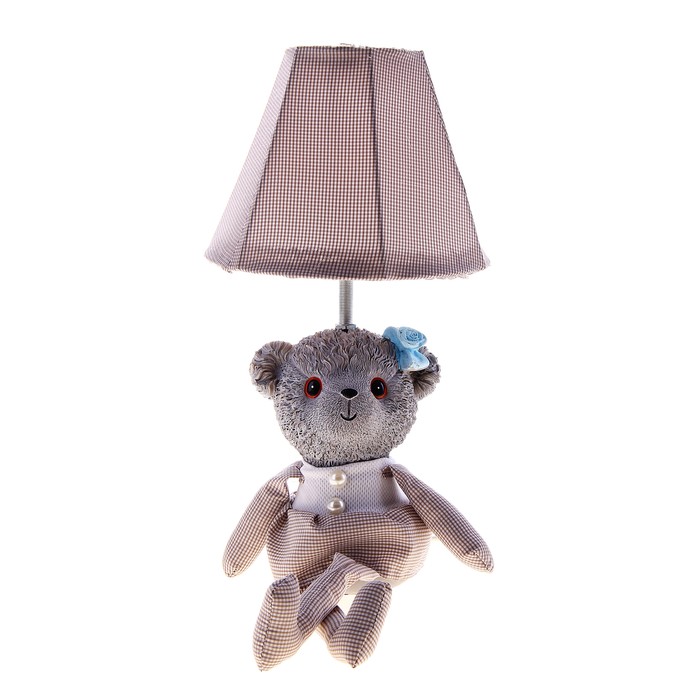 Лампа настольная "Серый мишка" h=34 см (220В/Е14) - Фото 1