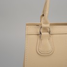 Сумка женская, отдел на молнии, наружный карман, длинный ремень, цвет кремовый - Фото 4