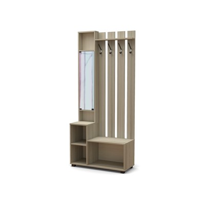 Прихожая В3 левый, 852х359х1948, Ясень шимо светлый